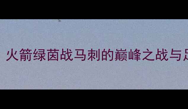 图片 04年经典对决：火箭绿茵战马刺的巅峰之战与足球历史启示录