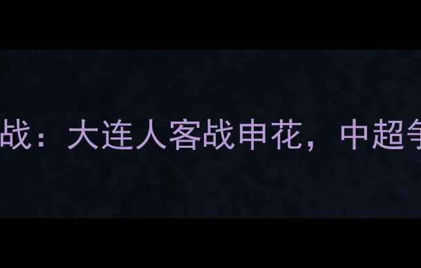 图片 17日辽宁足球焦点战：大连人客战申花，中超争冠关键战役前瞻2