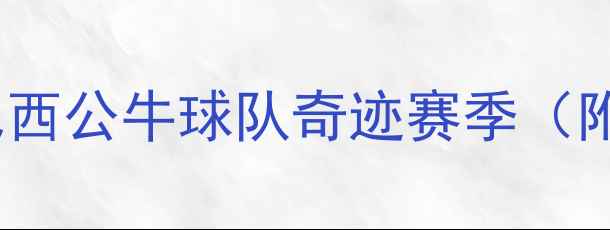 图片 1997年足坛经典战役：巴西公牛球队奇迹赛季（附比赛数据与历史影响）2