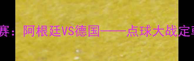图片 2006世界杯半决赛：阿根廷VS德国——点球大战定乾坤的经典对决1
