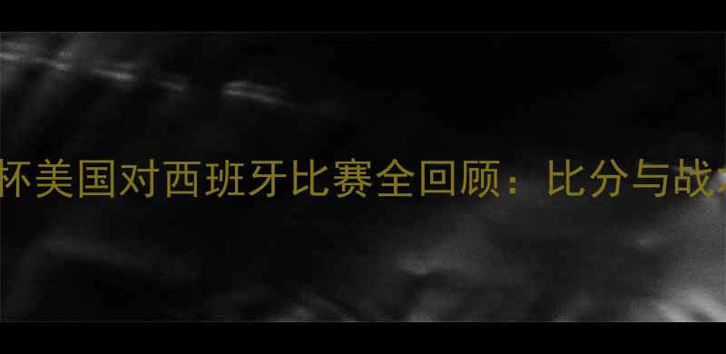 图片 2008年世界杯美国对西班牙比赛全回顾：比分与战术巅峰对决1