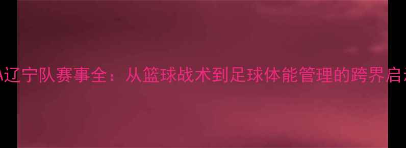 图片 CBA辽宁队赛事全：从篮球战术到足球体能管理的跨界启示2