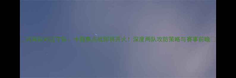 图片 ✨河南队VS辽宁队：中超焦点战即将开火！深度两队攻防策略与赛事前瞻✨