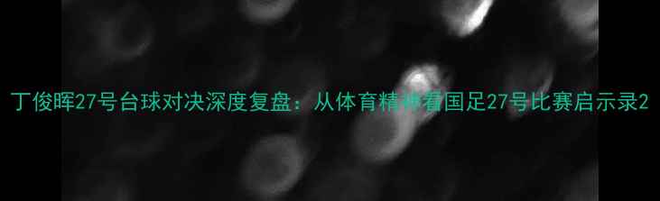 图片 丁俊晖27号台球对决深度复盘：从体育精神看国足27号比赛启示录2