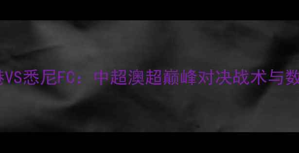 图片 上海上港VS悉尼FC：中超澳超巅峰对决战术与数据深度2