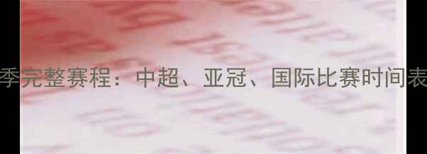 图片 上海上港赛季完整赛程：中超、亚冠、国际比赛时间表及赛事回顾