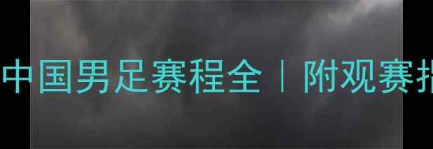 图片 世界杯预选赛中国男足赛程全｜附观赛指南+球队动态