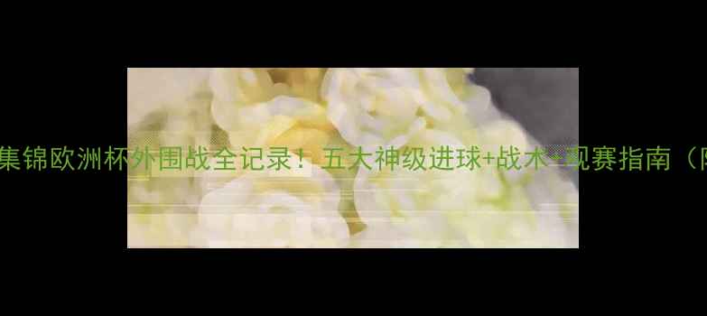 图片 世界杯预选赛高清集锦欧洲杯外围战全记录！五大神级进球+战术+观赛指南（附免费观看渠道）1