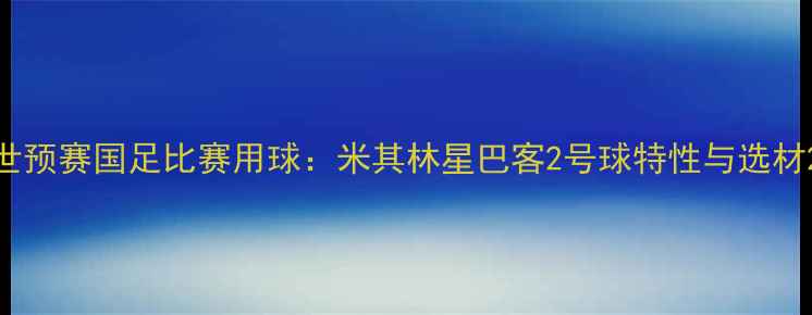 图片 世预赛国足比赛用球：米其林星巴客2号球特性与选材2
