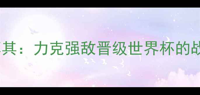 图片 中国男足VS土耳其：力克强敌晋级世界杯的战术与历史意义1