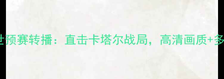 图片 中国男足国家队世预赛转播：直击卡塔尔战局，高清画质+多语言解说全攻略1
