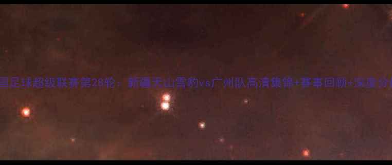 图片 中国足球超级联赛第28轮：新疆天山雪豹vs广州队高清集锦+赛事回顾+深度分析1