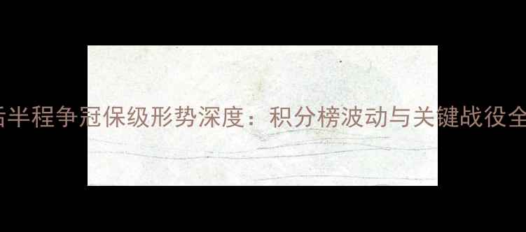 图片 中超后半程争冠保级形势深度：积分榜波动与关键战役全追踪1