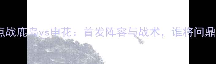 图片 中超焦点战鹿岛vs申花：首发阵容与战术，谁将问鼎争冠？1