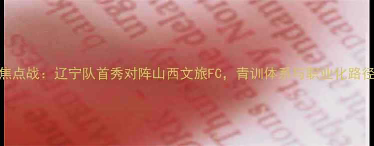 图片 中超焦点战：辽宁队首秀对阵山西文旅FC，青训体系与职业化路径深度