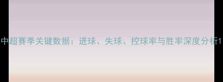 图片 中超赛季关键数据：进球、失球、控球率与胜率深度分析1