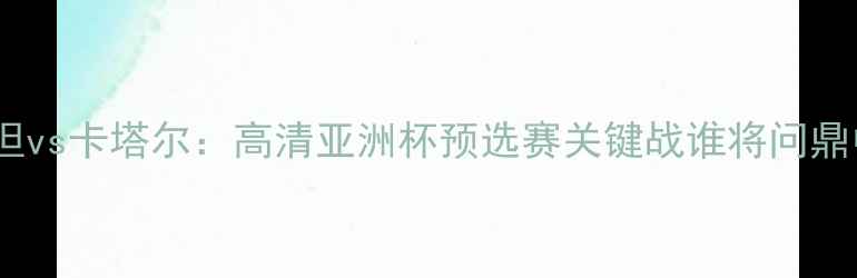图片 乌兹别克斯坦vs卡塔尔：高清亚洲杯预选赛关键战谁将问鼎中亚霸主？1