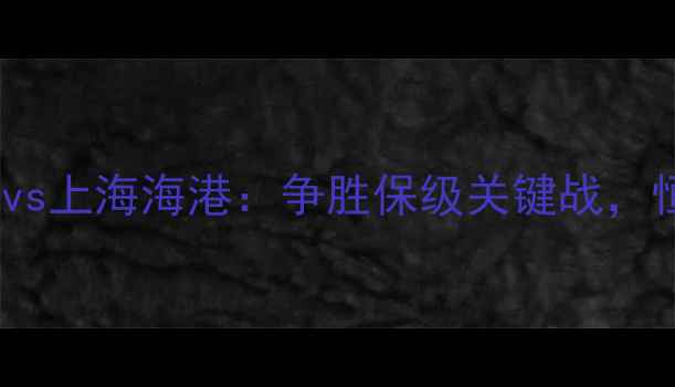 图片 亚冠14决赛广州恒大vs上海海港：争胜保级关键战，恒大如何破局晋级？2