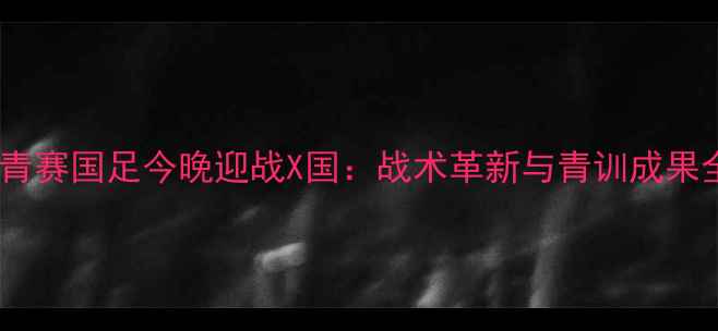 图片 亚青赛国足今晚迎战X国：战术革新与青训成果全2