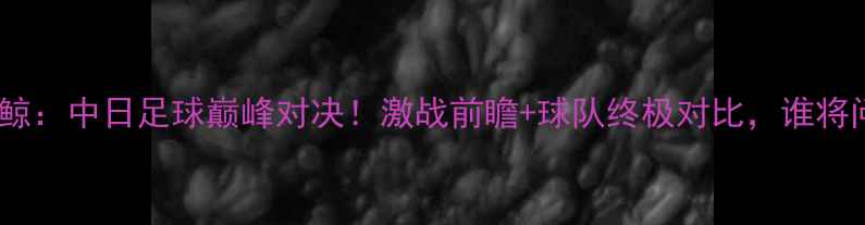 图片 京都vs名古屋鲸：中日足球巅峰对决！激战前瞻+球队终极对比，谁将问鼎东亚杯？2