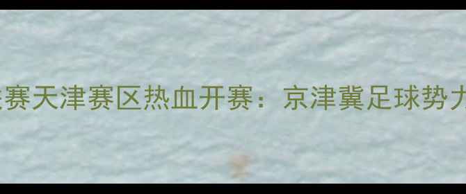 图片 全国足球联赛天津赛区热血开赛：京津冀足球势力巅峰对决1