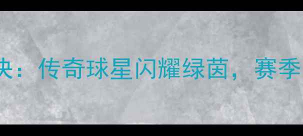 图片 全明星巅峰对决：传奇球星闪耀绿茵，赛季最佳阵容揭晓2