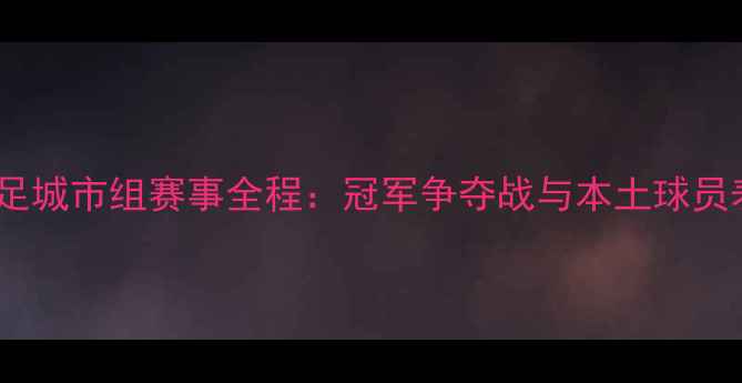 图片 全运会男足城市组赛事全程：冠军争夺战与本土球员表现亮点2