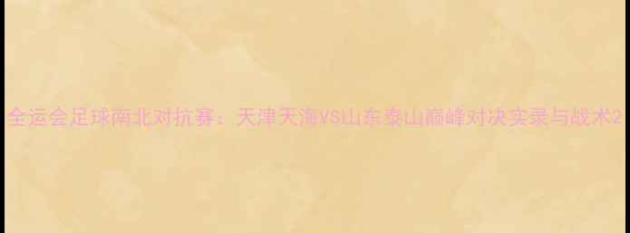 图片 全运会足球南北对抗赛：天津天海VS山东泰山巅峰对决实录与战术2