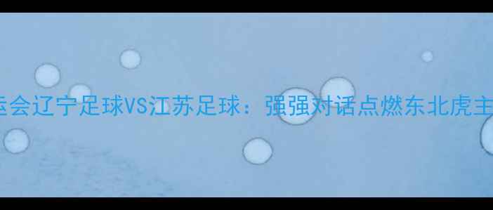 图片 全运会辽宁足球VS江苏足球：强强对话点燃东北虎主场2