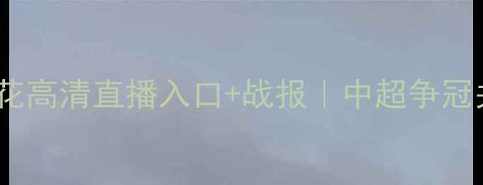 图片 北京人和vs申花高清直播入口+战报｜中超争冠关键战全回顾1