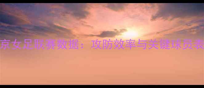 图片 北京女足联赛数据：攻防效率与关键球员表现