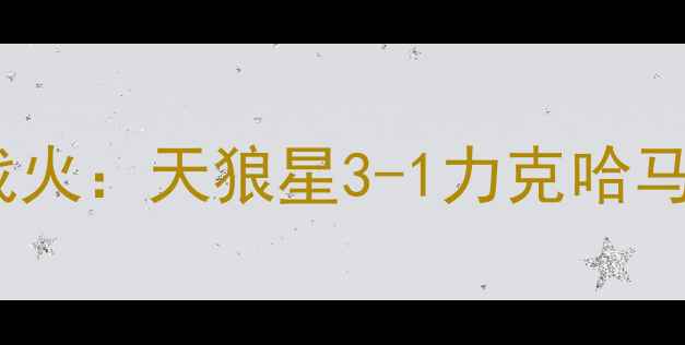 图片 北欧德比再燃战火：天狼星3-1力克哈马比关键战复盘2