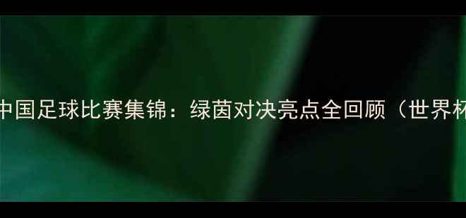 图片 卡塔尔vs中国足球比赛集锦：绿茵对决亮点全回顾（世界杯预选赛）