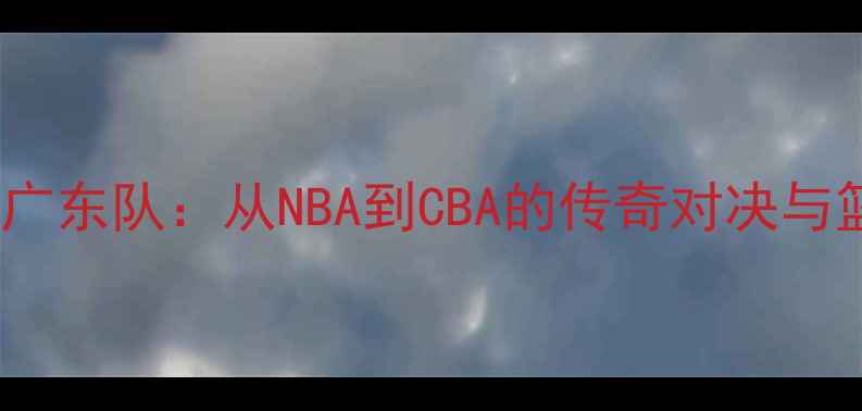 图片 史蒂芬森VS广东队：从NBA到CBA的传奇对决与篮球情怀全2