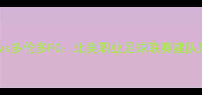 图片 哥伦布学院vs多伦多FC：北美职业足球联赛建队历史与战术2