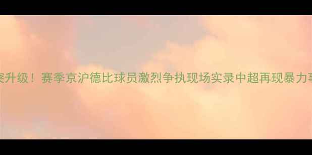 图片 国安vs申花冲突升级！赛季京沪德比球员激烈争执现场实录中超再现暴力事件引全网热议