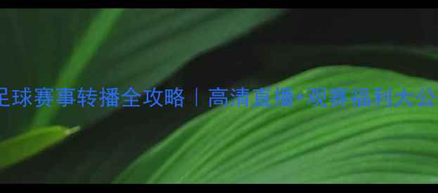 图片 国际足球赛事转播全攻略｜高清直播+观赛福利大公开✨1