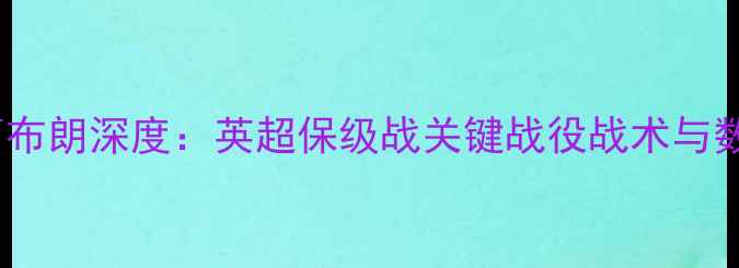 图片 埃弗顿vs西布朗深度：英超保级战关键战役战术与数据全复盘2