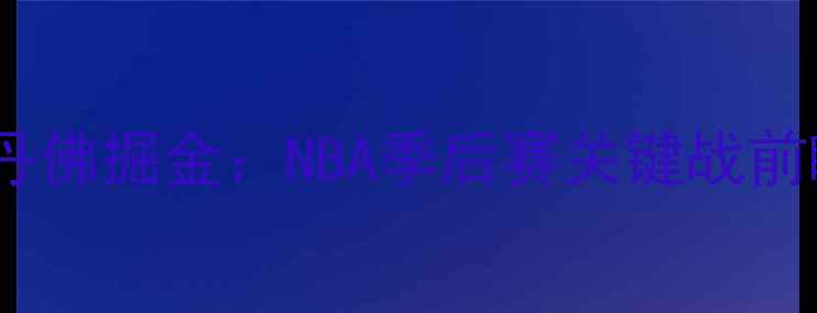 图片 夏洛特黄蜂VS丹佛掘金：NBA季后赛关键战前瞻与战术深度1