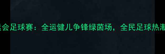 图片 天津全运会足球赛：全运健儿争锋绿茵场，全民足球热潮再升级2