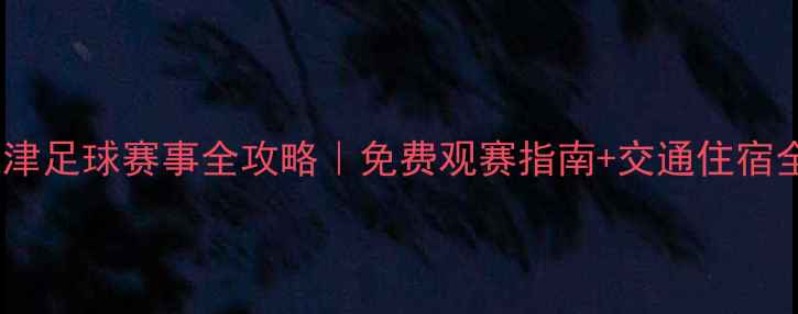 图片 天津足球赛事全攻略｜免费观赛指南+交通住宿全1
