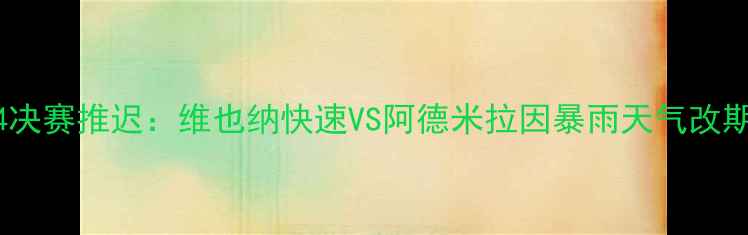 图片 奥地利杯14决赛推迟：维也纳快速VS阿德米拉因暴雨天气改期至6月17日