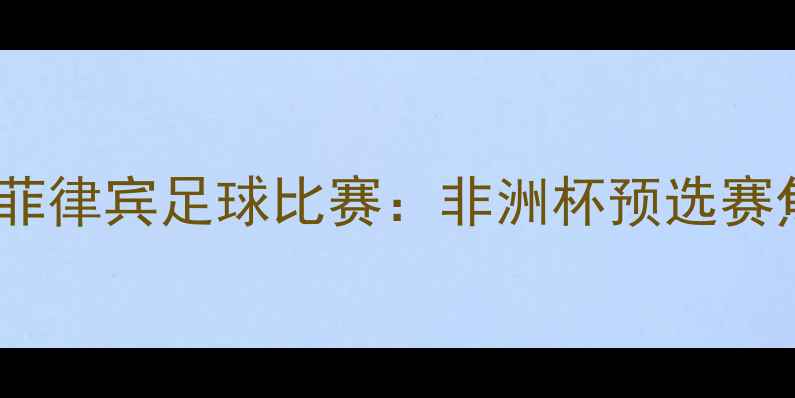 图片 安哥拉vs菲律宾足球比赛：非洲杯预选赛焦点战全2