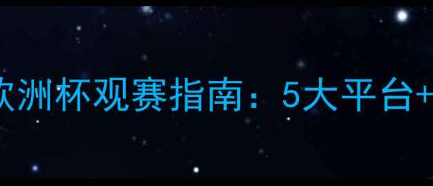 图片 实时比分+赛况速递！欧洲杯观赛指南：5大平台+10分钟看懂赛事全流程