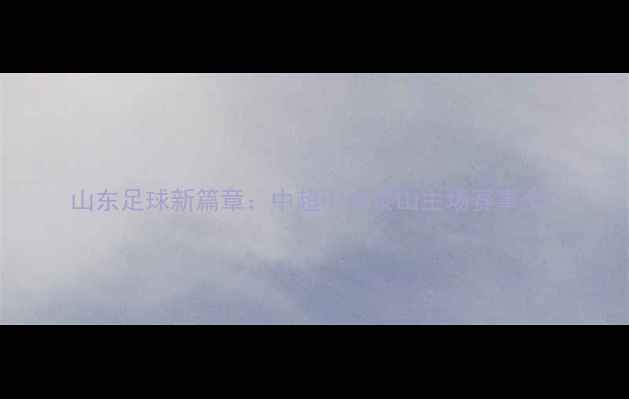图片 山东足球新篇章：中超山东泰山主场赛事全1