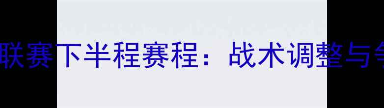 图片 山东鲁能赛季中超联赛下半程赛程：战术调整与争冠前景深度分析2