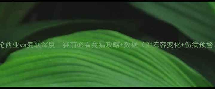 图片 巴伦西亚vs曼联深度｜赛前必看竞猜攻略+数据（附阵容变化+伤病预警）1