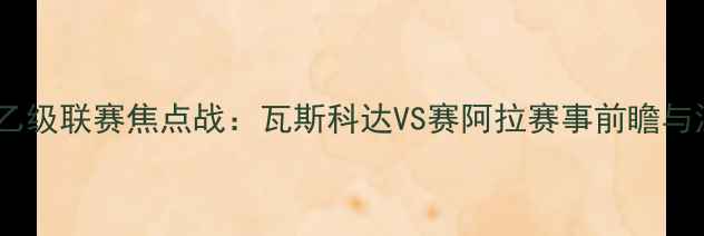 图片 巴西乙级联赛焦点战：瓦斯科达VS赛阿拉赛事前瞻与深度2