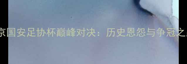 图片 广州恒大VS北京国安足协杯巅峰对决：历史恩怨与争冠之路的终极较量1