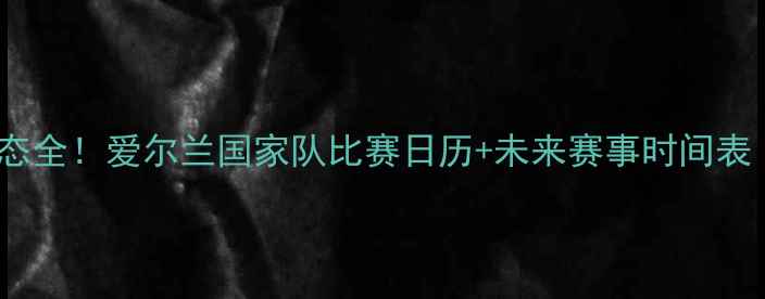 图片 康纳·麦格雷戈足球动态全！爱尔兰国家队比赛日历+未来赛事时间表（保姆级整理）🏟️⚽1